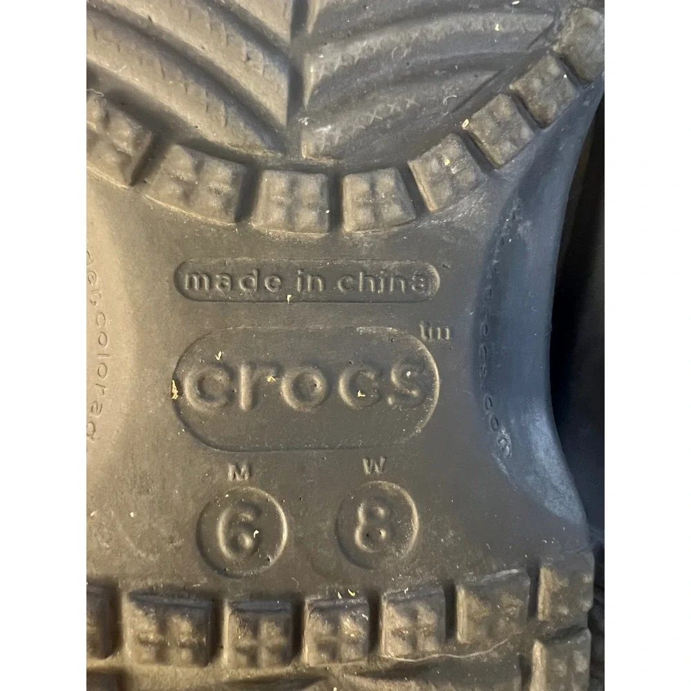 Crocs Classic Clog Out of This World II Black Neon Lightning Bolt Print M6 W8